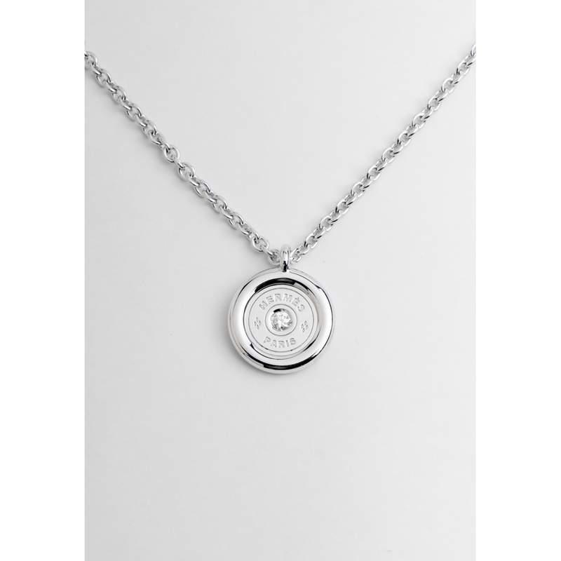 Collier d'occasion HERMES Clou de Selle femme or blanc 750/1000 - vue D2
