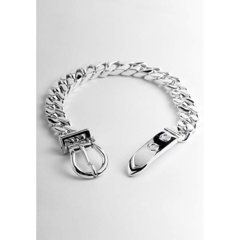Bracelet d'occasion HERMES Boucle Sellier PM femme argent 925/1000 - vue D1