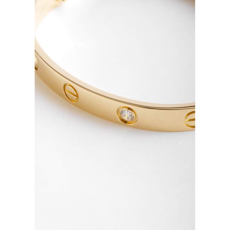Bracelet d'occasion CARTIER Love 4 Diamants femme or jaune 750/1000 - vue D2