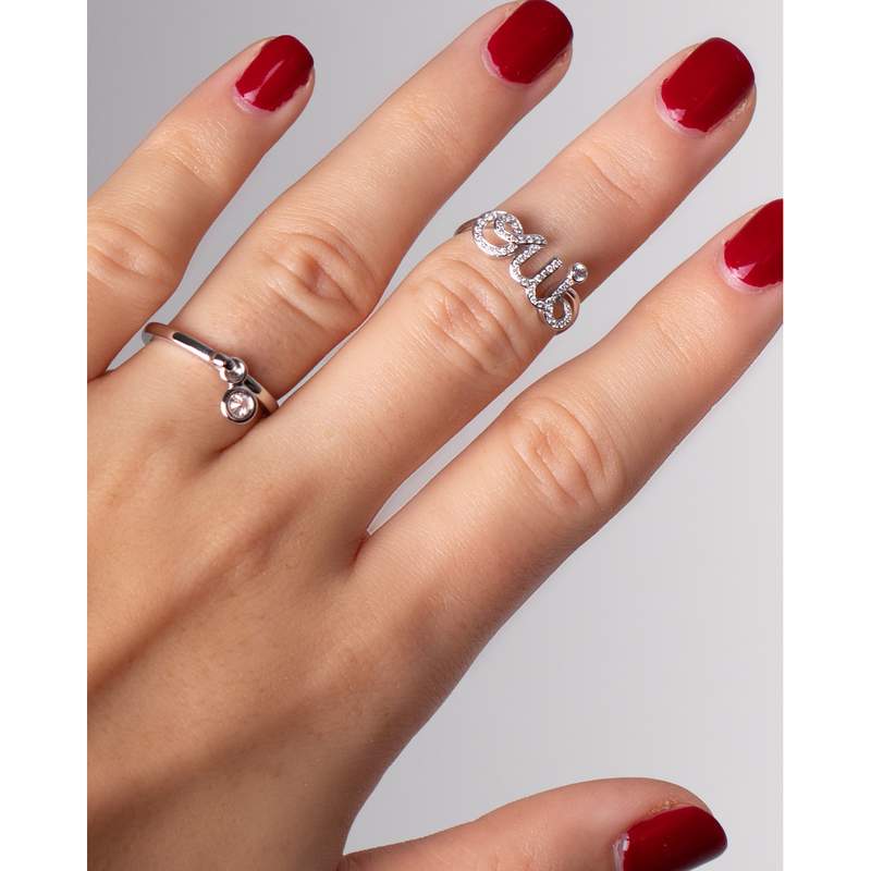 Bague d'occasion DIOR Dioramour Oui femme or blanc 750/1000 - vue porté 2