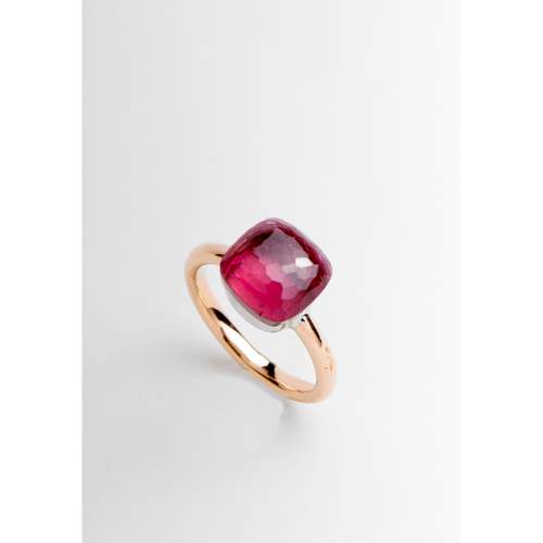 Pre-owned POMELLATO Nudo Women's Ring in 750/1000 white gold and 750/1000 rose gold