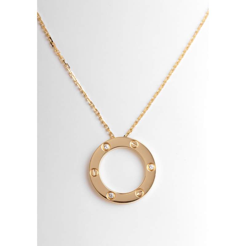 Collier d'occasion CARTIER Love 3 Diamants femme or jaune 750/1000 - vue 1