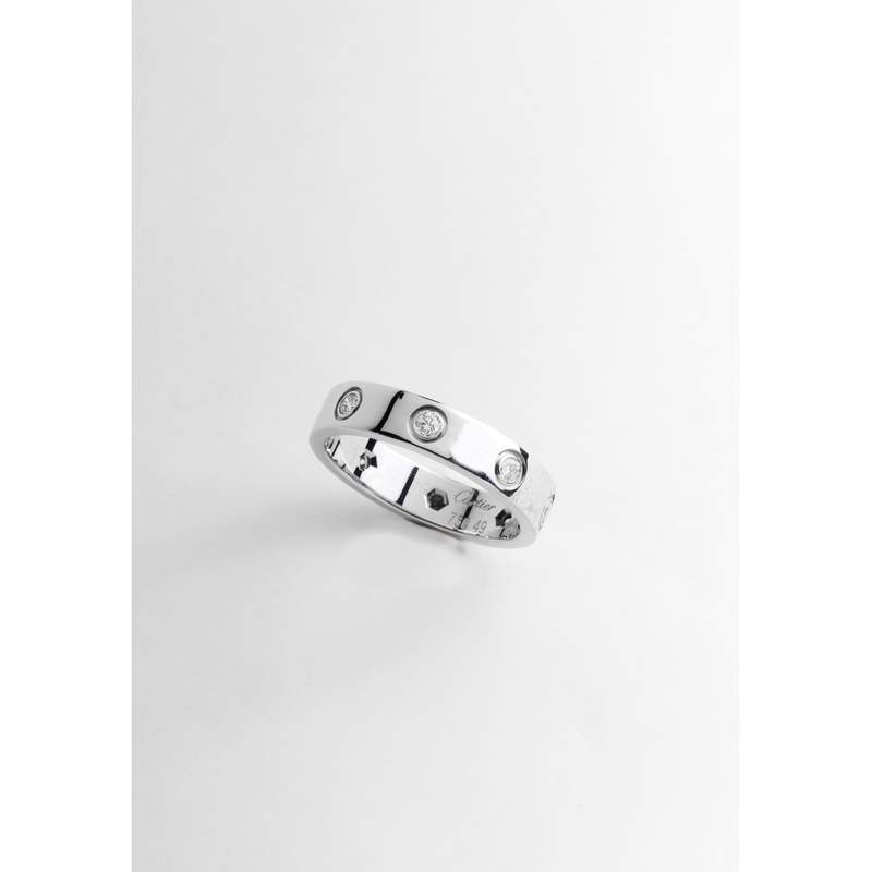 Bague d'occasion CARTIER Alliance Love 8 Diamants femme or blanc 750/1000 - vue 1