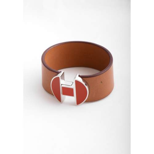 Bracelet d'occasion HERMES Manchette "2002" femme cuir email autres