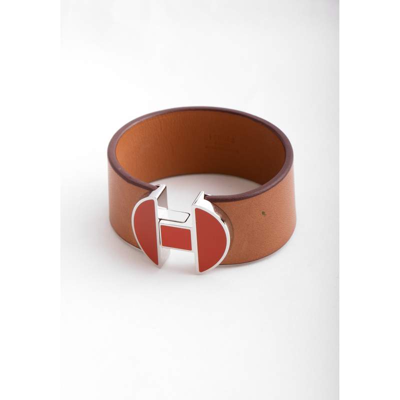 Bracelet d'occasion HERMES Manchette '2002' femme cuir email autres - vue 1