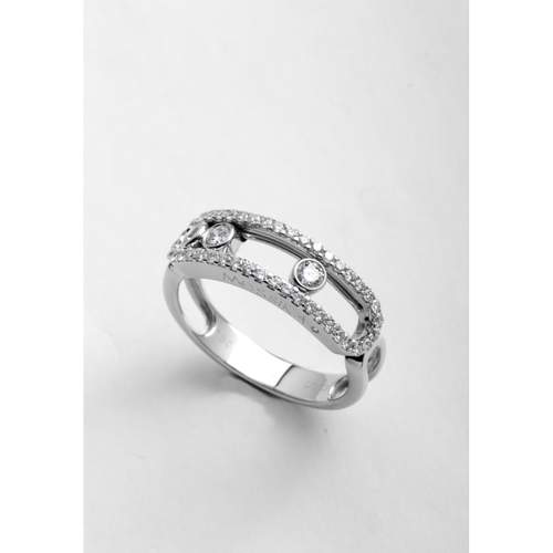 Bague d'occasion MESSIKA Move Classique Pavée femme or blanc 750/1000