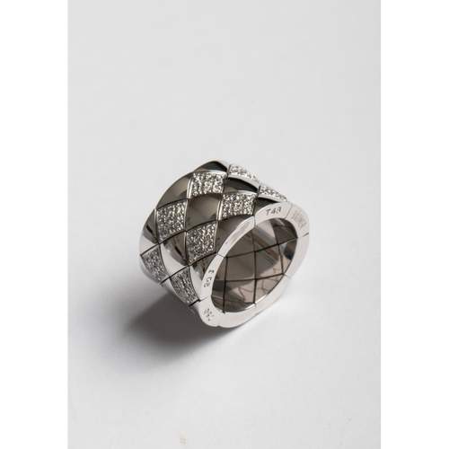 Bague d'occasion CHANEL Matelassé femme or blanc 750/1000
