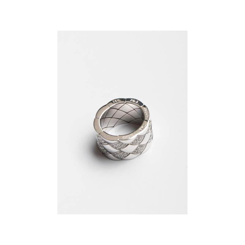 Bague d'occasion CHANEL Matelassé femme or blanc 750/1000 - vue 3