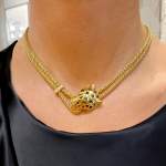 Collier d'occasion CARTIER Panthère femme or jaune 750/1000 - vue porté 1