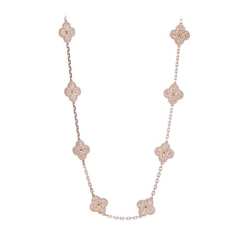Collier d'occasion VAN CLEEF & ARPELS Alhambra Vintage femme or rose 750/1000