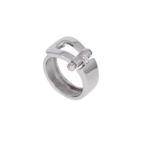 Pre-owned FRED Force 10 GM women's ring, 750/1000 white gold