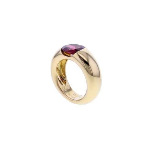 Pre-owned CARTIER Ellipse women's ring in 750/1000 yellow gold