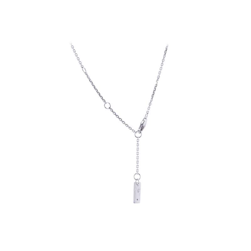 Collier d'occasion MESSIKA Move Uno 2 rangs femme or blanc 750/1000 - vue 2