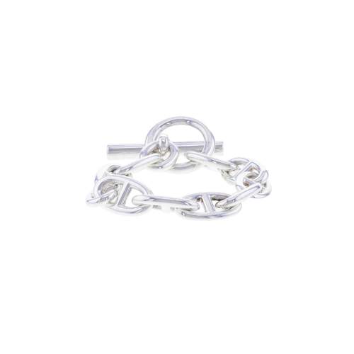 Bracelet d'occasion HERMES Chaîne d'Ancre TGM femme argent 925/1000