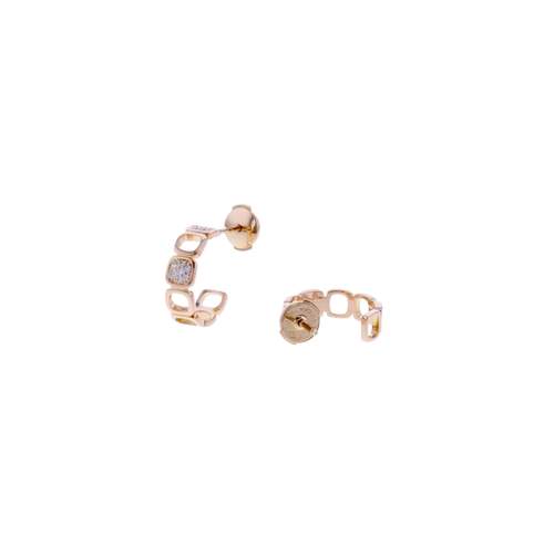 Boucles-oreilles d'occasion DINH VAN Impression Domino or rose 750/1000