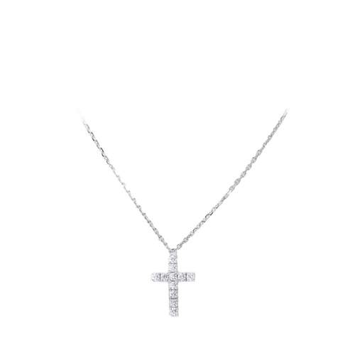 Collier d'occasion CARTIER Symboles Croix femme or blanc 750/1000
