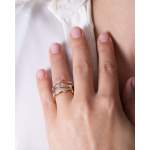 Bague d'occasion DIOR Bois de Rose Or rose et Diamants femme or rose 750/1000 - vue porté 1