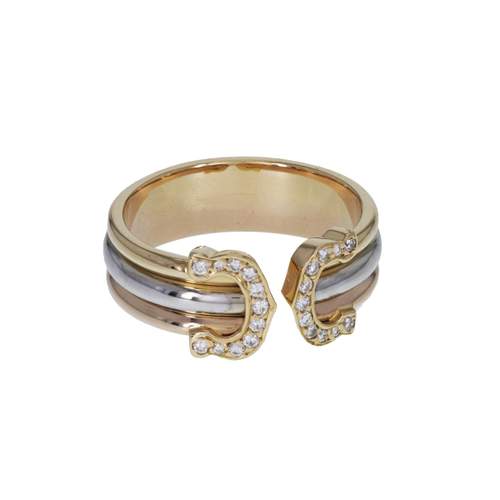 Bague d'occasion CARTIER Double C Diamants femme 3 ors 750/1000