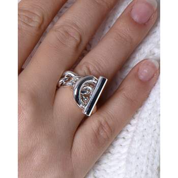 Bague d'occasion HERMES Croisette GM femme argent 925/1000