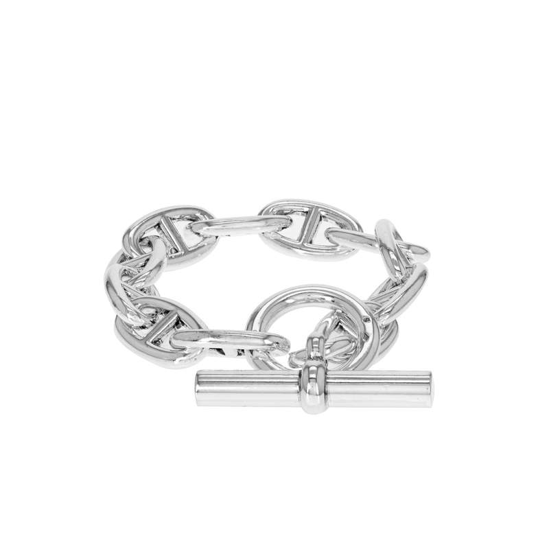 Bracelet d'occasion HERMES Chaîne d'Ancre TGM femme argent 925/1000 - vue 1