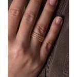 Bague d'occasion MAUBOUSSIN Le Premier Jour 1 Rang Diamants femme or rose 750/1000 - vue porté 1