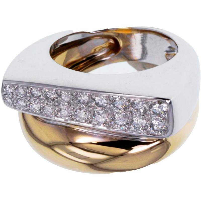 Bague d'occasion FRED Success MM femme or blanc 750/1000 or jaune 750/1000 - vue 3