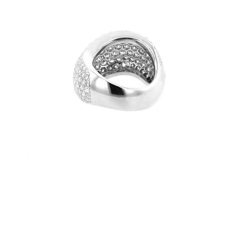 Bague d'occasion CARTIER Nouvelle vague Diamants femme or blanc 750/1000 - vue 3