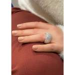 Bague d'occasion CARTIER Nouvelle vague Diamants femme or blanc 750/1000 - vue porté 2