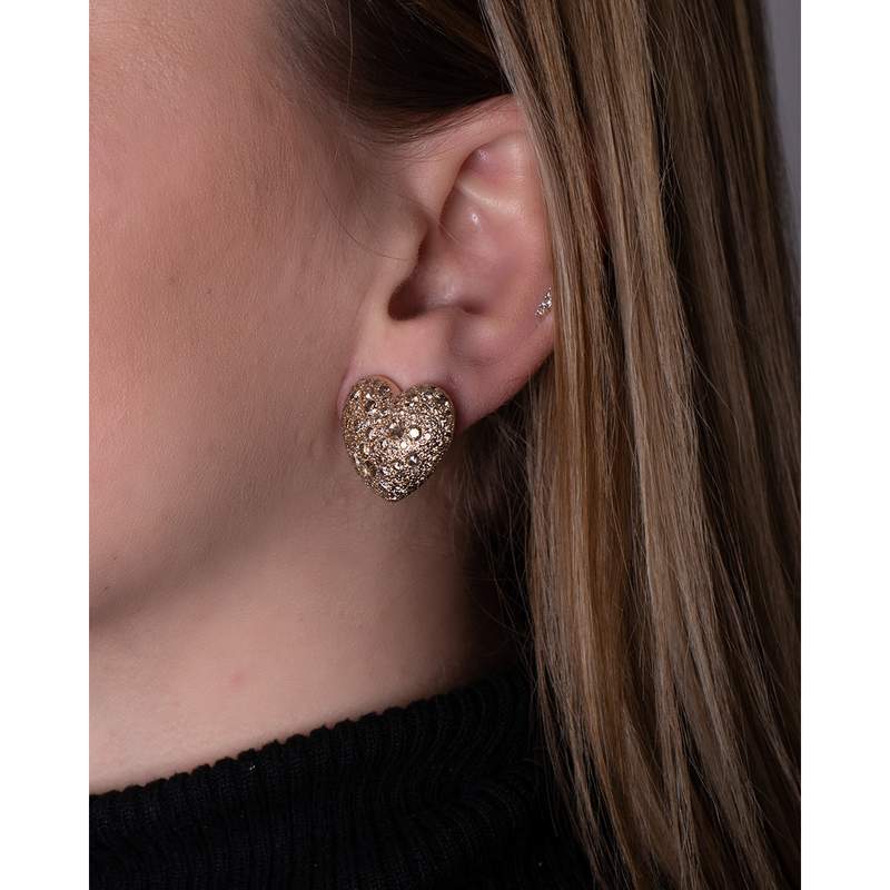 Boucles-oreilles d'occasion POMELLATO Sabbia or rose 750/1000 - vue porté 2