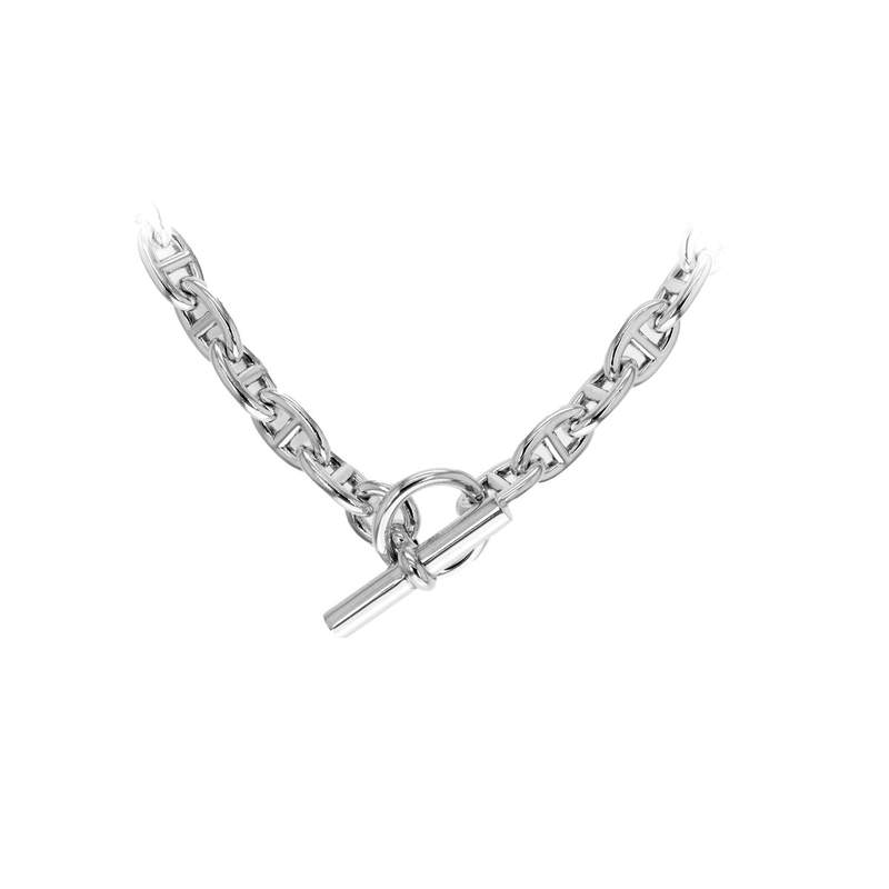 Collier d'occasion HERMES Chaîne d'Ancre MM femme argent 925/1000 - vue D1
