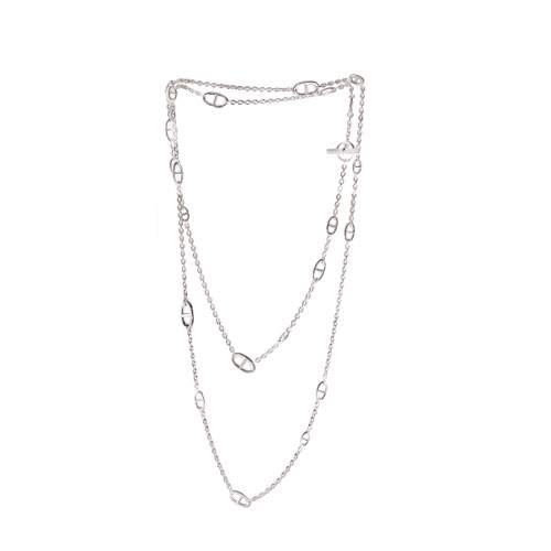 Collier d'occasion HERMES Sautoir Farandole 160cm femme argent 925/1000