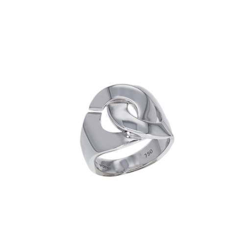 Bague d'occasion DINH VAN Menottes R16 mixte or blanc 750/1000