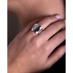 Bague d'occasion DINH VAN Menottes R16 mixte or blanc 750/1000 - vue porté 1