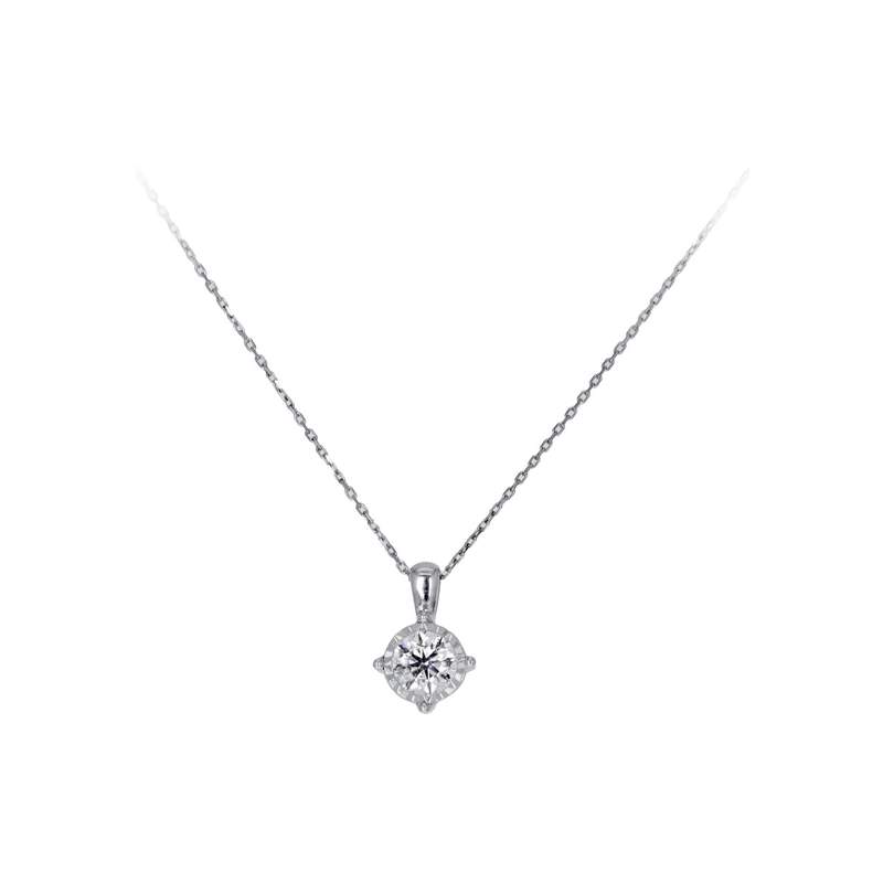 Collier d'occasion CRESUS Solitaire 0.7 ct femme or blanc 750/1000 - vue 1