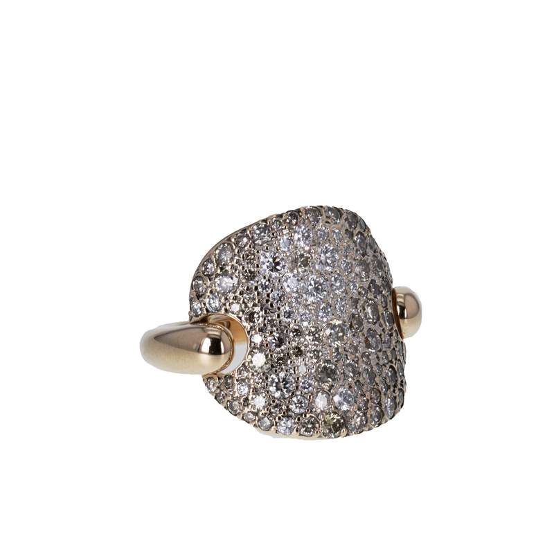 Bague d'occasion POMELLATO Sabbia Pavée GM femme or rose 750/1000 - vue 1