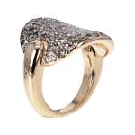 Bague d'occasion POMELLATO Sabbia Pavée GM femme or rose 750/1000 - vue 2