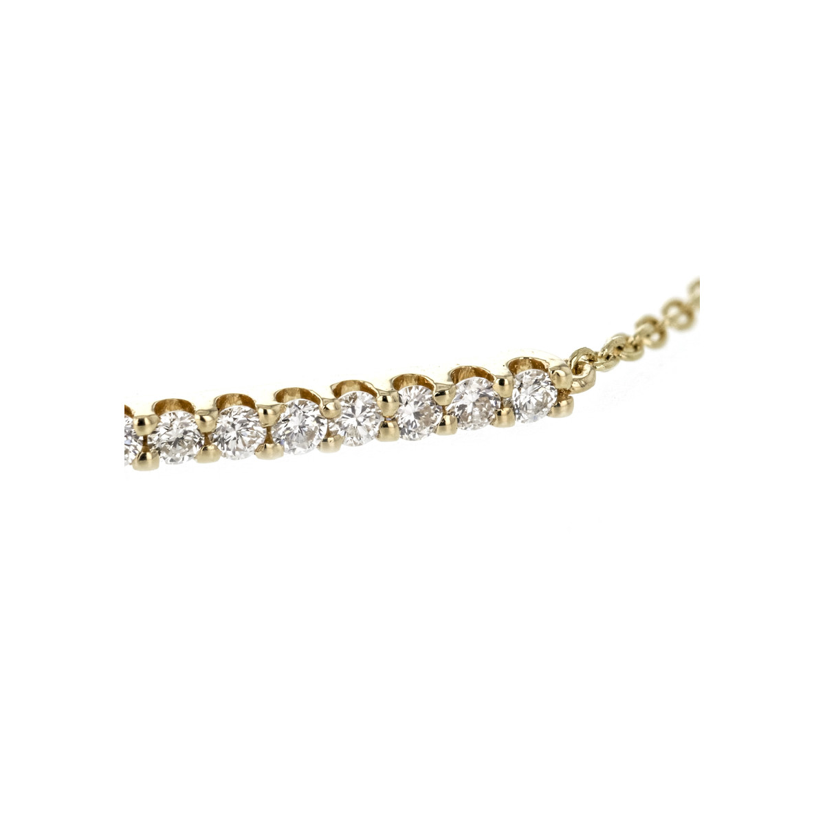 Bracelet CRESUS Barrette griffes femme or jaune 750/1000 - vue D1