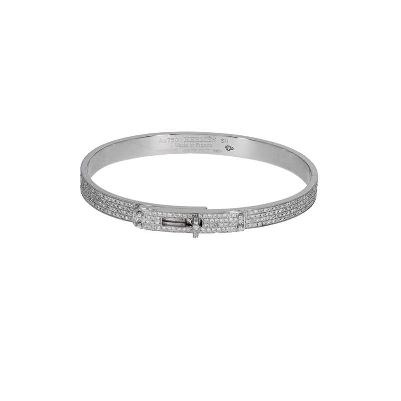 Bracelet d'occasion HERMES Kelly Petit Modèle femme or blanc 750/1000 - vue 1