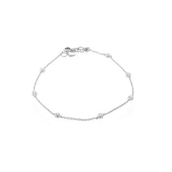 Bracelet CRESUS Serti clos femme or blanc 750/1000