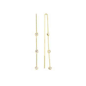Boucles-oreilles CRESUS Serti clos or jaune 750/1000