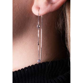 Boucles-oreilles CRESUS Serti clos or blanc 750/1000