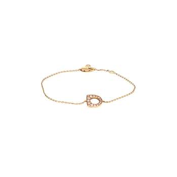 Tweedehands FRED Success Mini Etrier-armband voor dames, roségoud 750/1000