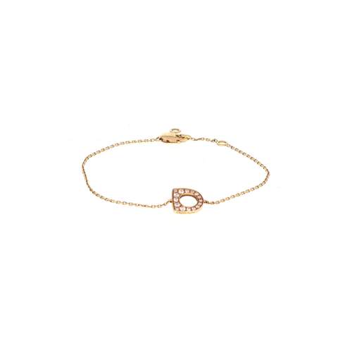 Pre-owned FRED Success Mini Etrier Women's Bracelet, 750/1000 Rose Gold