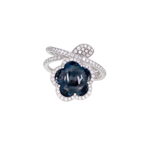 Pre-owned PASQUALE BRUNI "Bon Ton Je t'aime" women's ring in 750/1000 white gold
