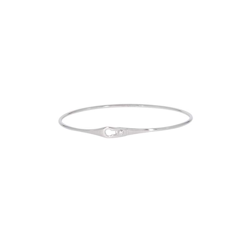 Bracelet d'occasion DINH VAN Serrure Jonc femme or blanc 750/1000 - vue 1