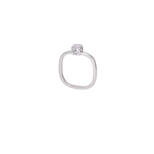 Bague d'occasion DINH VAN Le Cube Diamant femme or blanc 750/1000