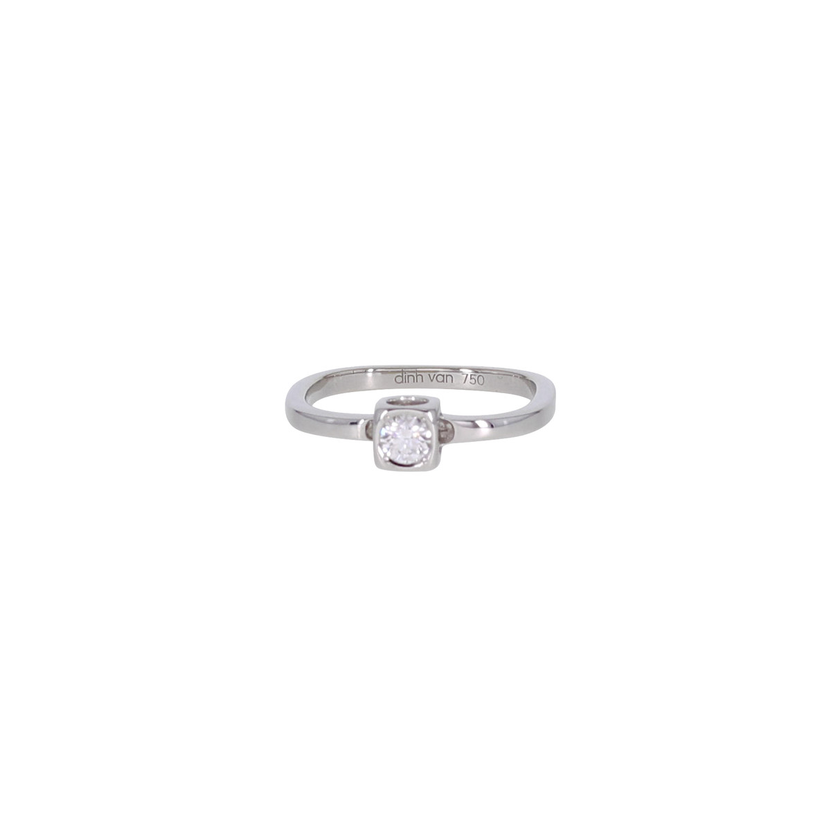 Bague d'occasion DINH VAN Le Cube Diamant femme or blanc 750/1000 - vue D1