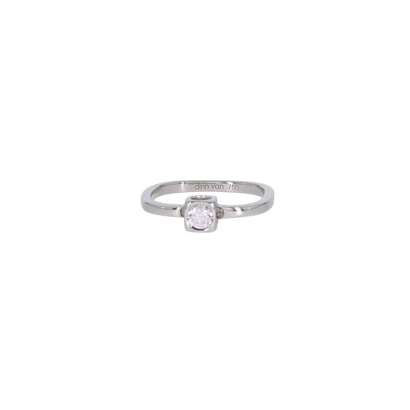 Bague d'occasion DINH VAN Le Cube Diamant femme or blanc 750/1000 - vue D1