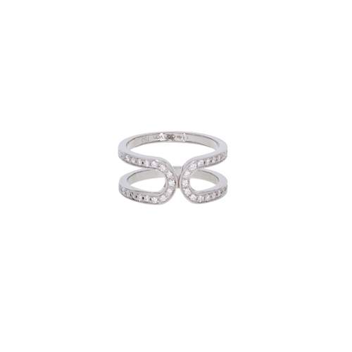 Bague d'occasion DINH VAN Maillon L femme or blanc 750/1000