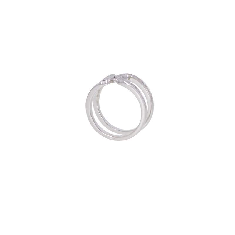 Bague d'occasion DINH VAN Maillon L femme or blanc 750/1000 - vue D1